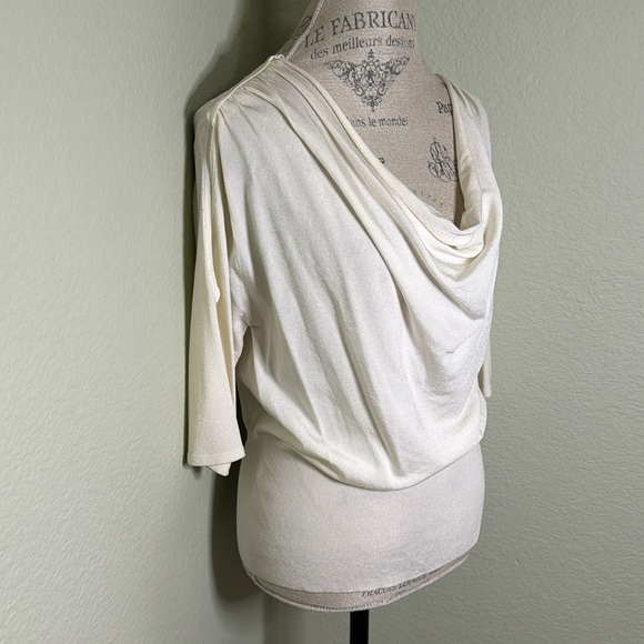Caché White Dolman Drape Knit Sweater - Picture 3 of 7